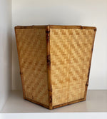 Load image into Gallery viewer, KEPT London Stock Woven bamboo waste paper bin
