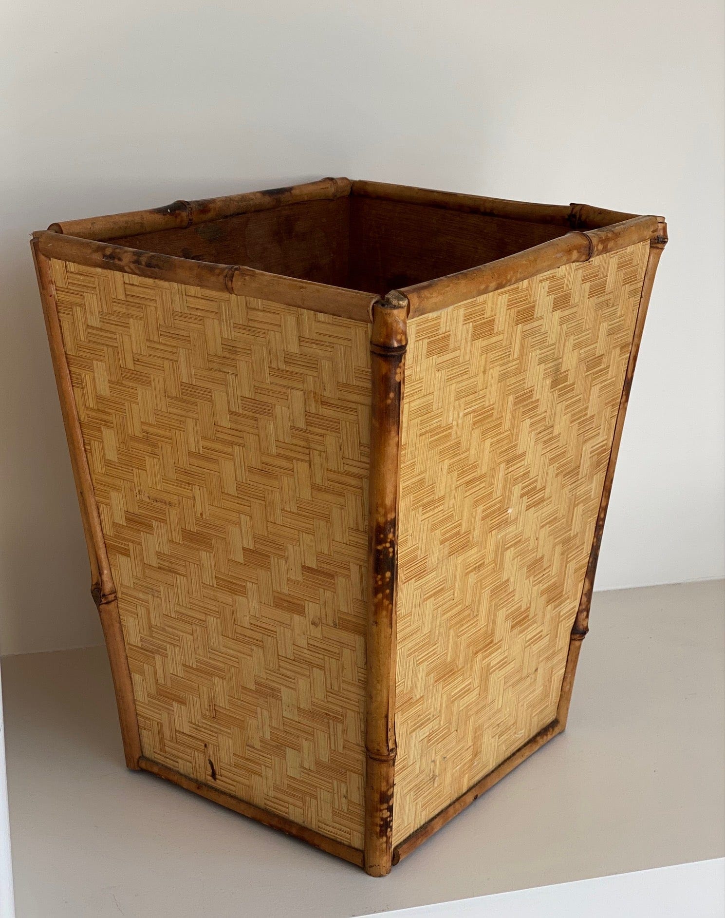 KEPT London Stock Woven bamboo waste paper bin