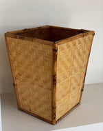 Load image into Gallery viewer, KEPT London Stock Woven bamboo waste paper bin
