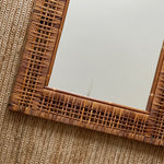 Load image into Gallery viewer, KEPT London Stock Woven cane rectangular mirror
