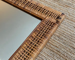Load image into Gallery viewer, KEPT London Stock Woven cane rectangular mirror
