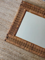 Load image into Gallery viewer, KEPT London Stock Woven cane rectangular mirror
