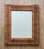 Load image into Gallery viewer, KEPT London Stock Woven cane rectangular mirror

