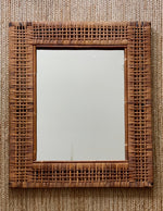 Load image into Gallery viewer, KEPT London Stock Woven cane rectangular mirror
