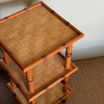 Load image into Gallery viewer, KEPT London Woven faux bamboo three tier etagere
