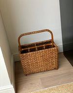 Load image into Gallery viewer, KEPT London Stock Woven magazine rack with handle
