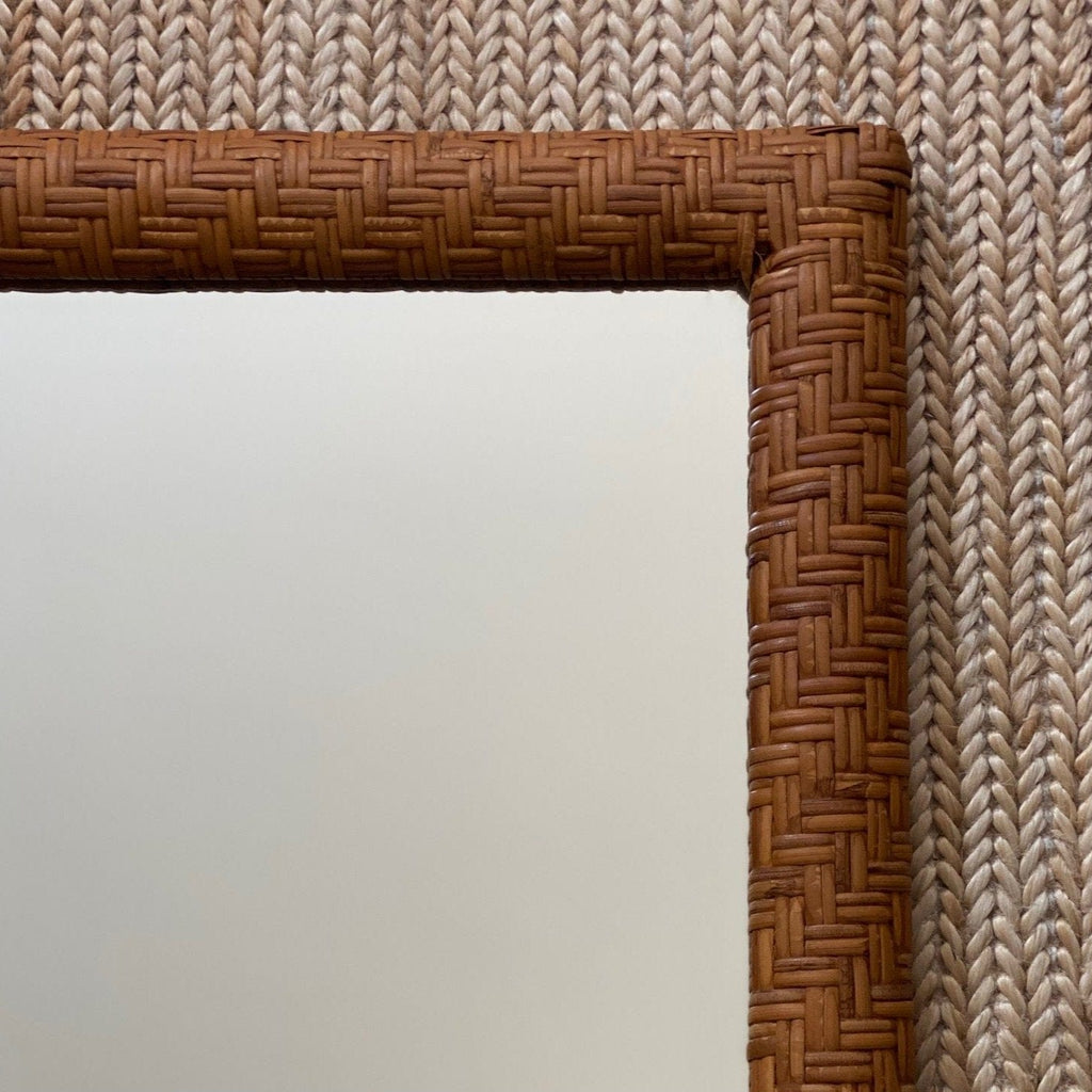 KEPT London Woven rattan mirror