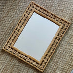 Load image into Gallery viewer, KEPT London Stock Woven rattan rectangular mirror
