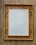Load image into Gallery viewer, KEPT London Stock Woven rattan rectangular mirror
