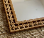 Load image into Gallery viewer, KEPT London Stock Woven rattan rectangular mirror
