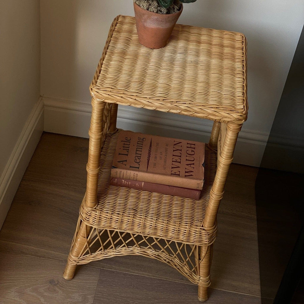 KEPT London Stock Woven wicker side table