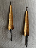 Load image into Gallery viewer, KEPT London Stock Wrought iron and hammered brass wall sconces
