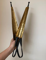 Load image into Gallery viewer, KEPT London Stock Wrought iron and hammered brass wall sconces
