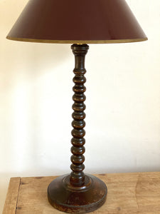 KEPT London Bobbin lamp with patent shade