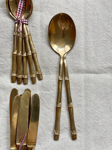 KEPT London Brass faux bamboo cutlery