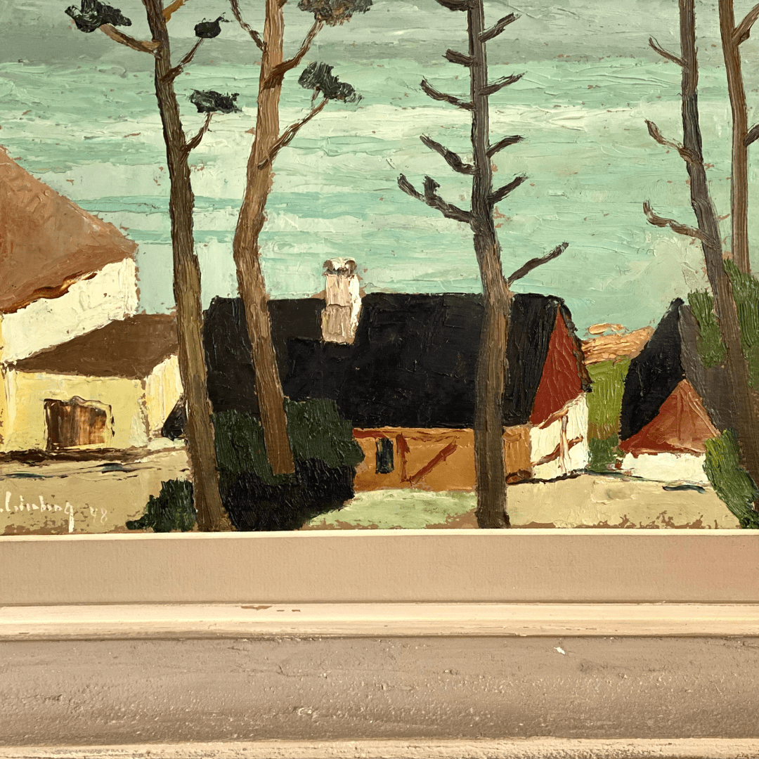Kept London Stock *Houses with seascape, by Eric Cederberg