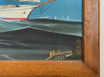 Load image into Gallery viewer, Kept London Stock *Large stylised ship painting, by H. Andersson, 1932
