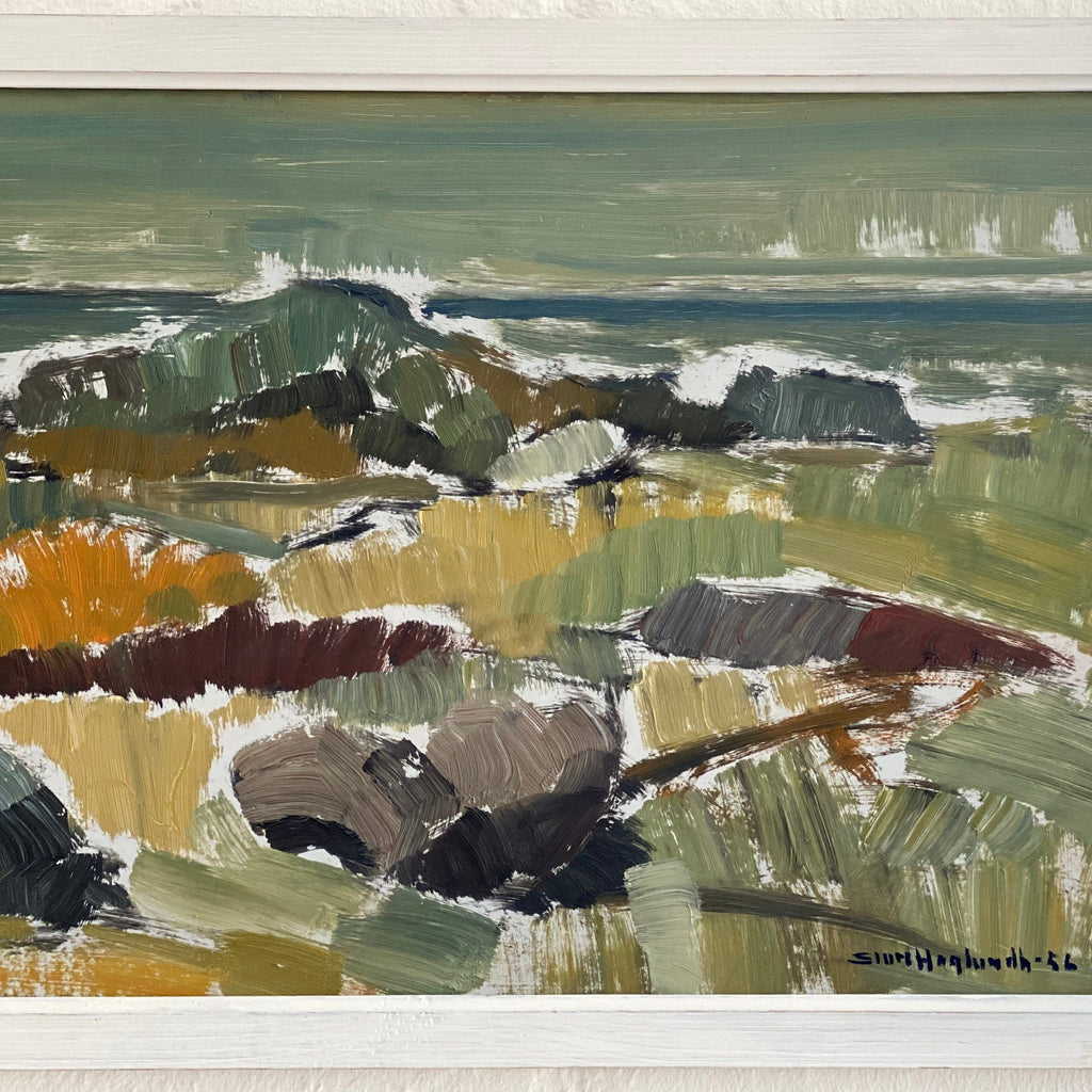 Kept London Stock *Long beach landscape by Sture Haglungh (1908-1978)