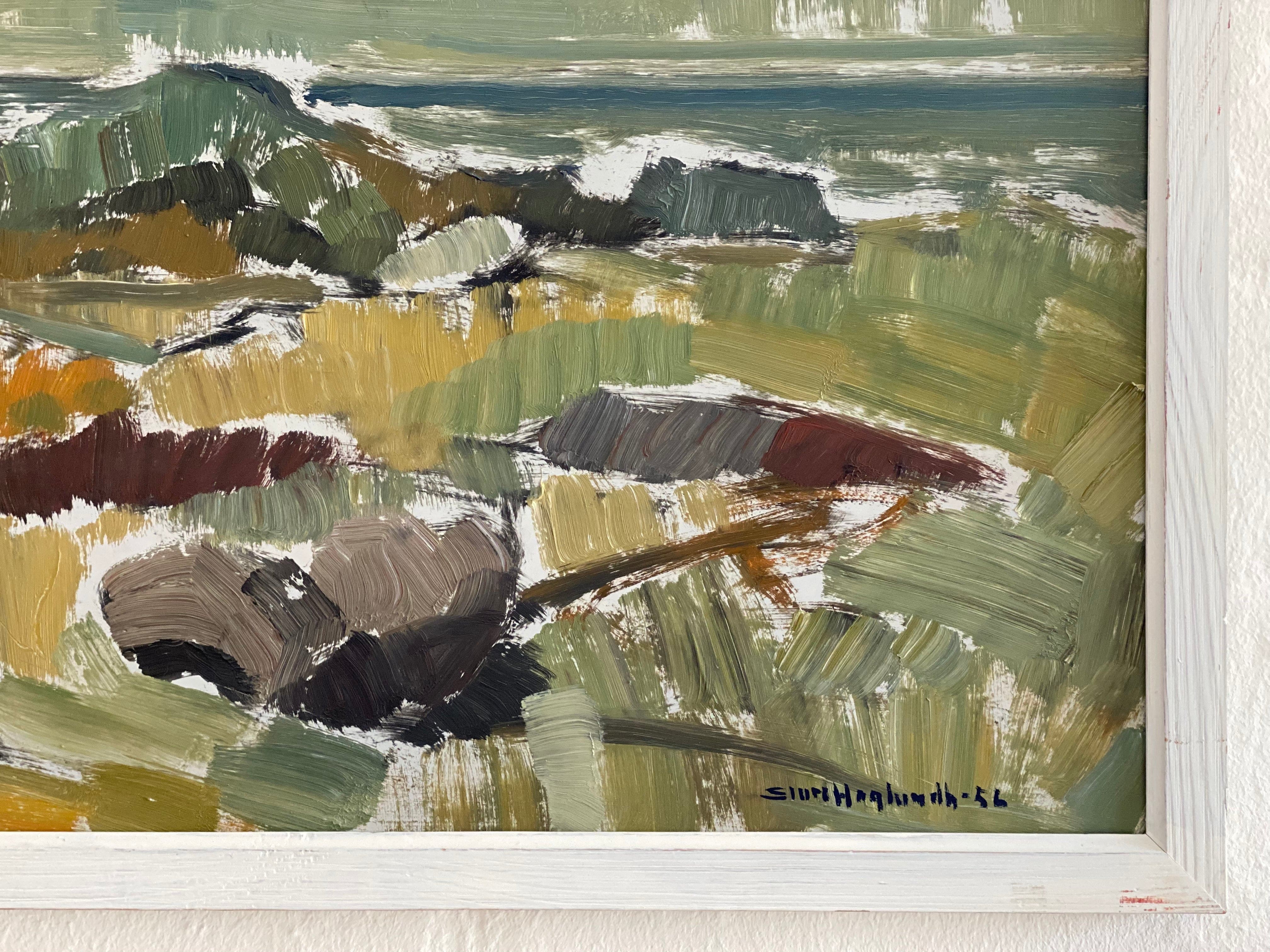 Kept London Stock *Long beach landscape by Sture Haglungh (1908-1978)
