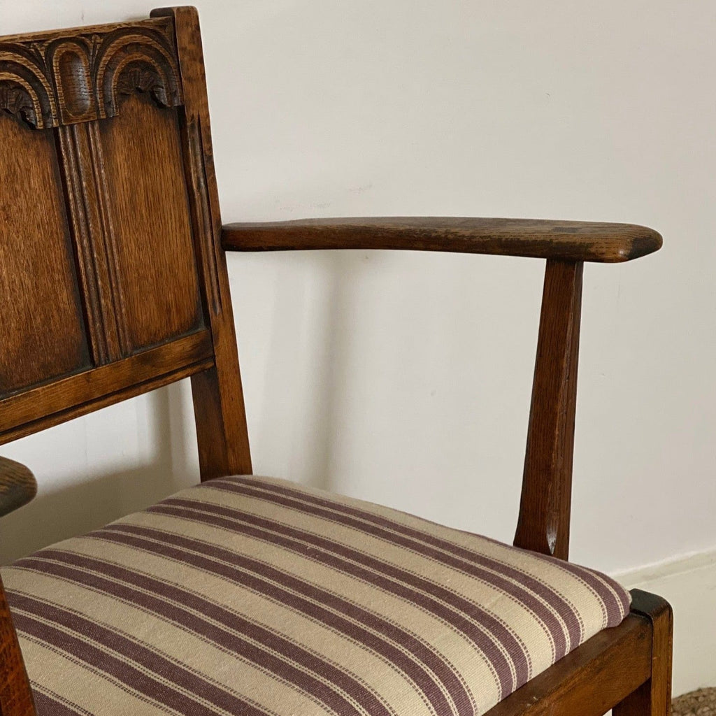 KEPT London Oak carved arm chair