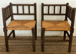 Load image into Gallery viewer, KEPT London Stock Pair of bobbin corner chairs
