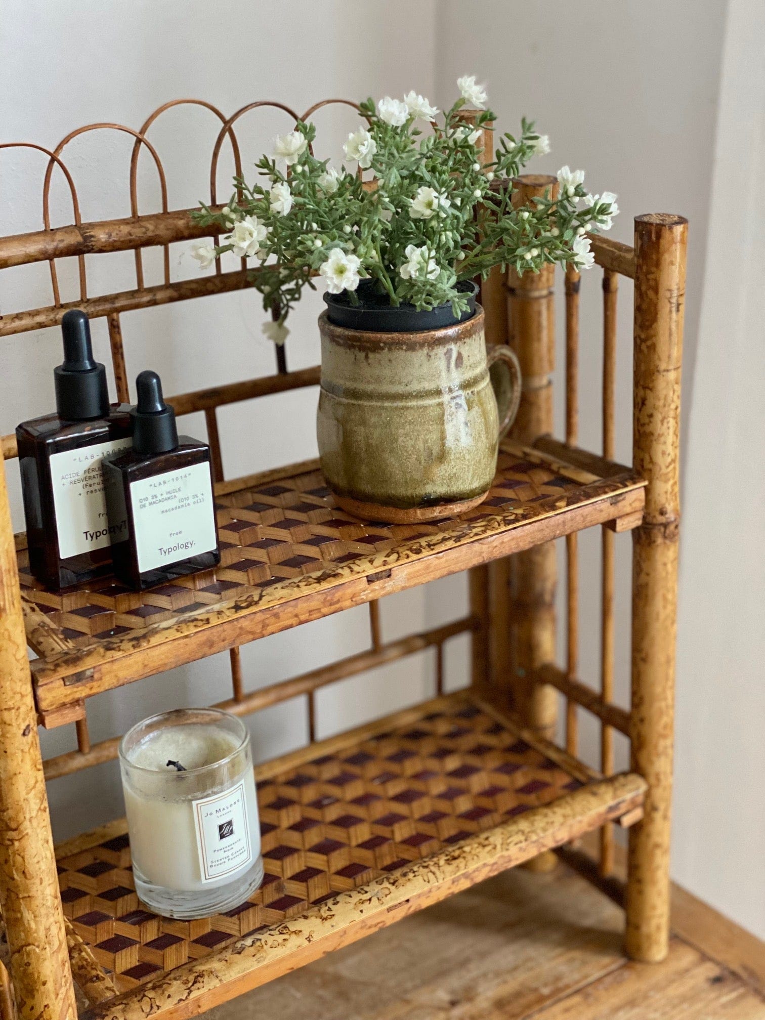 KEPT London Tiger bamboo folding patterned shelves