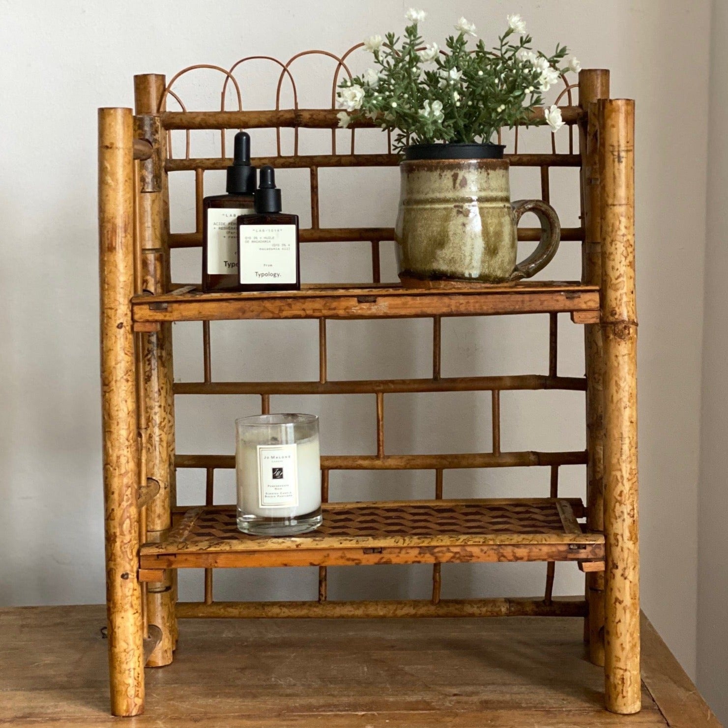 KEPT London Tiger bamboo folding patterned shelves