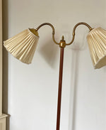 Load image into Gallery viewer, KEPT London Two armed floor lamp with scalloped shades
