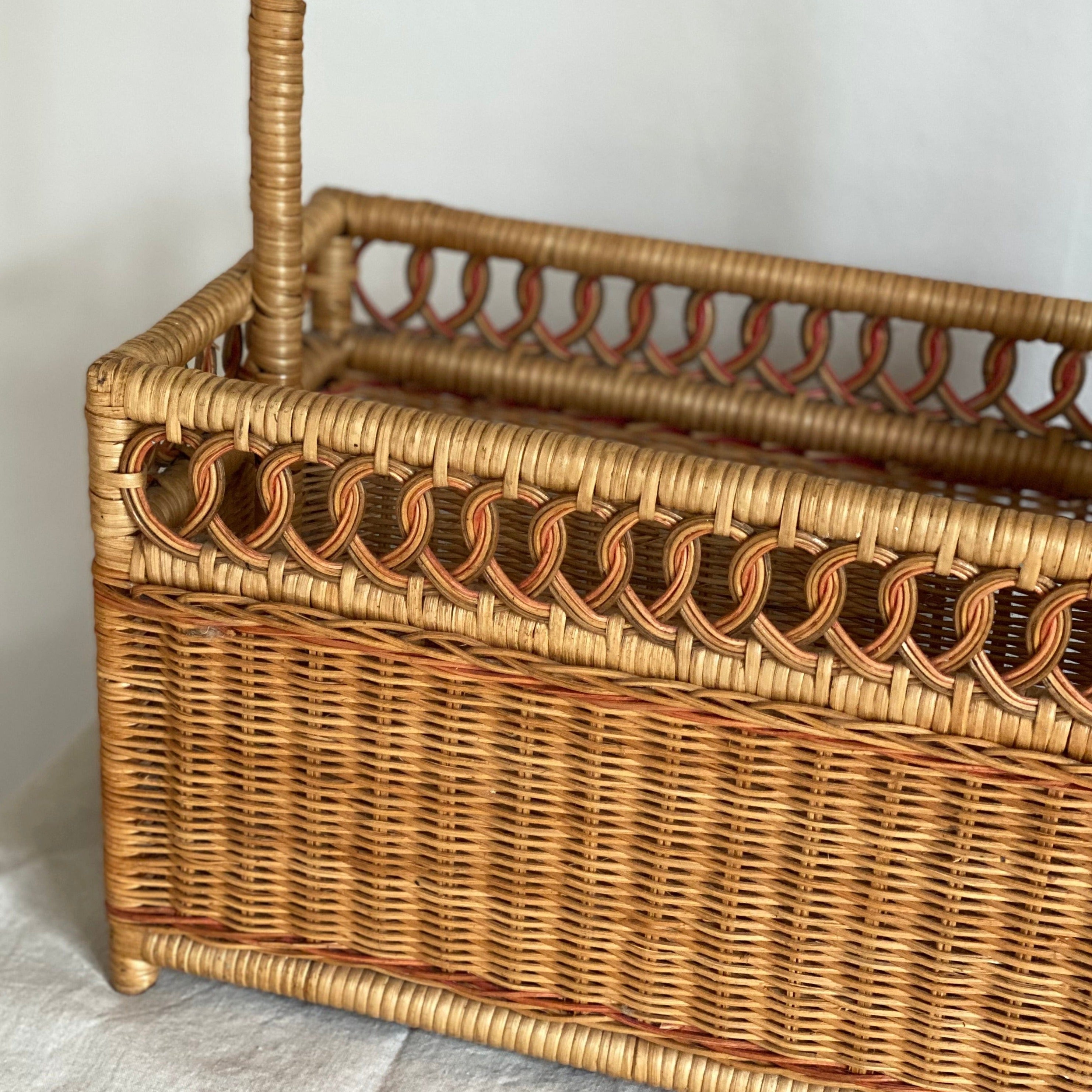 KEPT London Wicker and rattan magazine holder
