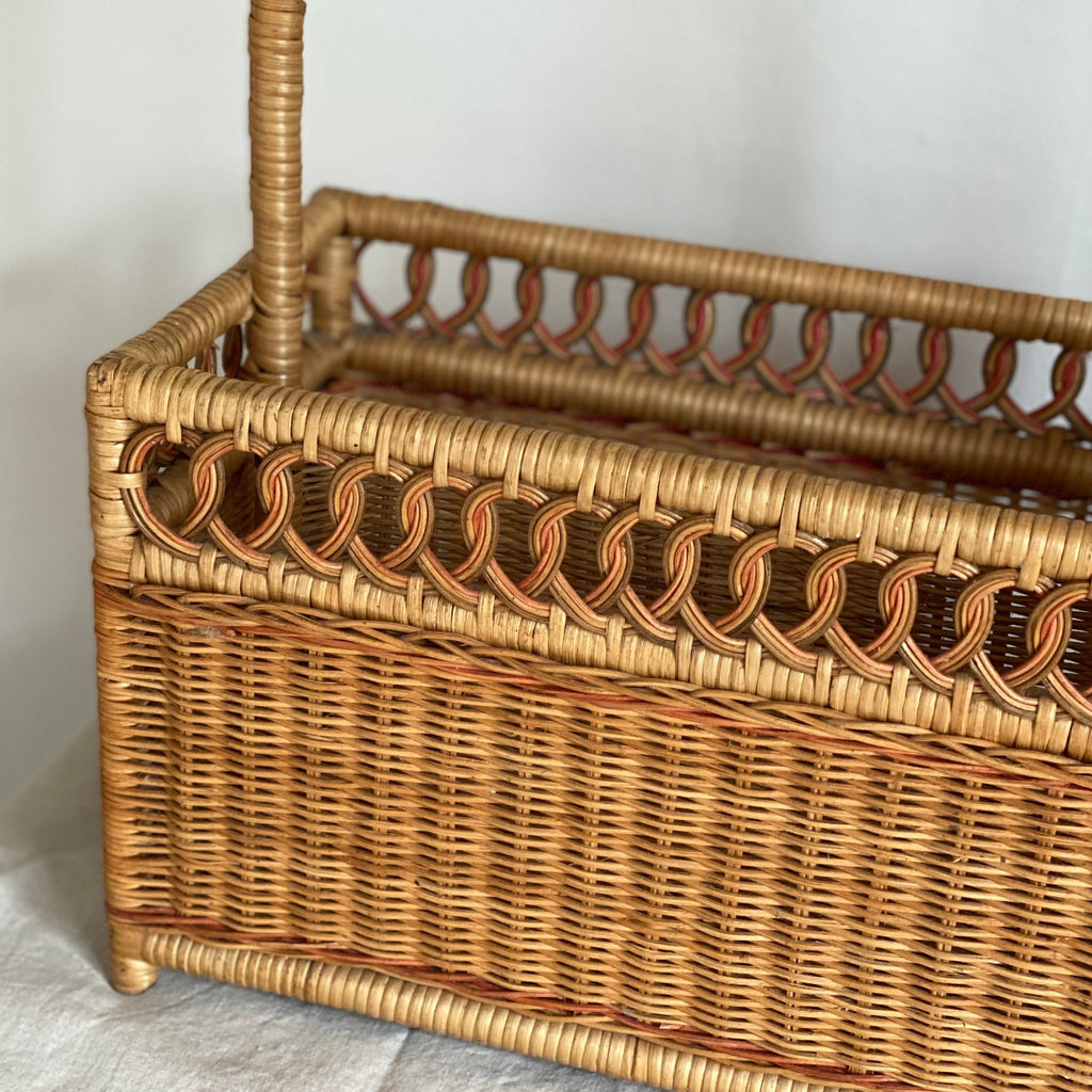 KEPT London Wicker and rattan magazine holder